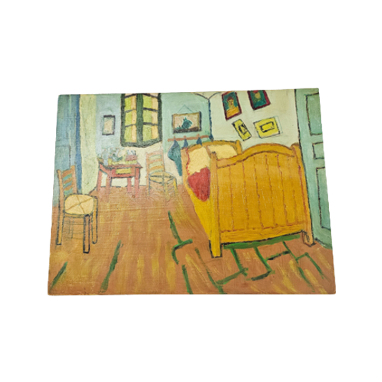 Olieverf Op Board - 'de Slaapkamer Van Vincent Van Gogh In Arles - 3e Kwart 20e Eeuw 1