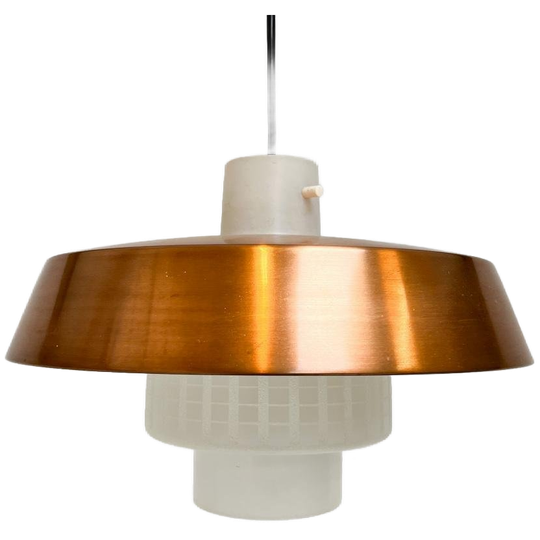 Mid Century Koperen Designlamp, 1960's 1