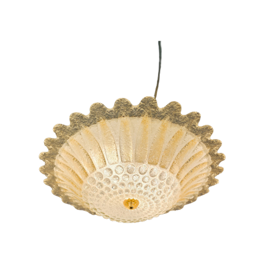 Murano - Xl Plafonniere - Glas Met Ingesloten Goud Deeltjes - Italie - 3e Kwart 20e Eeuw 1