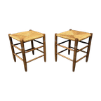 Set Hollandse Beukenhouten Krukken Met Biezen Zitting thumbnail 1
