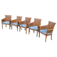 Art Deco Armstoelen Met Dubbel Webbing 5 Stuks