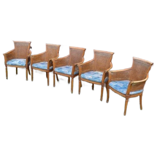 Art Deco Armstoelen Met Dubbel Webbing 5 Stuks 1