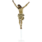 Corpus Hout Polychroom Antiek Christi 18de Eeuw Sculptuur Beeld 33cm thumbnail 1
