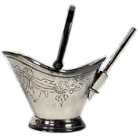 Suikerpot Met Schepje - Gegraveerd - Zilver - Gesigneerd - 3e Kwart 20e Eeuw