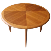 Vintage Ronde Tafel Teakhouten Tafel