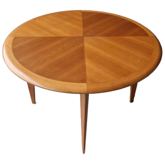 Vintage Ronde Tafel Teakhouten Tafel 1