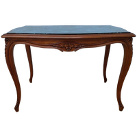 Vintage Keukentafel Eettafel Eetkamertafel Met Marmer Blad