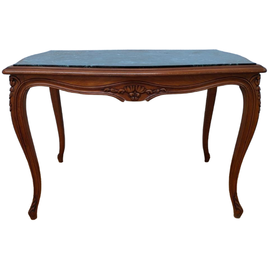 Vintage Keukentafel Eettafel Eetkamertafel Met Marmer Blad 1