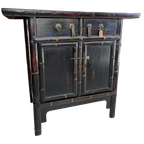 Chinese Bamboe Kast Zwart thumbnail 1