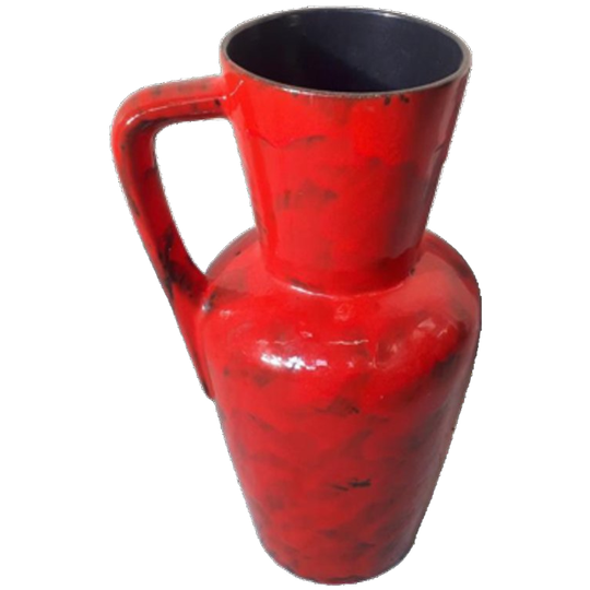 Xxl 70's Grote Rode Lava Vaas Vintage Vloervaas Retro Vaas 1