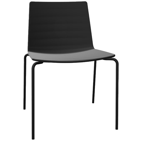 Andreu World Flex Chair Aluminium Zwart 1