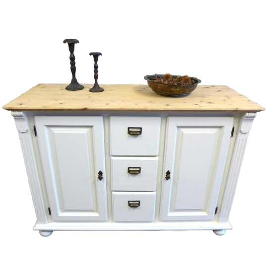 Prachtig Wit Landelijke Commode Dressoir 135 Cm 1