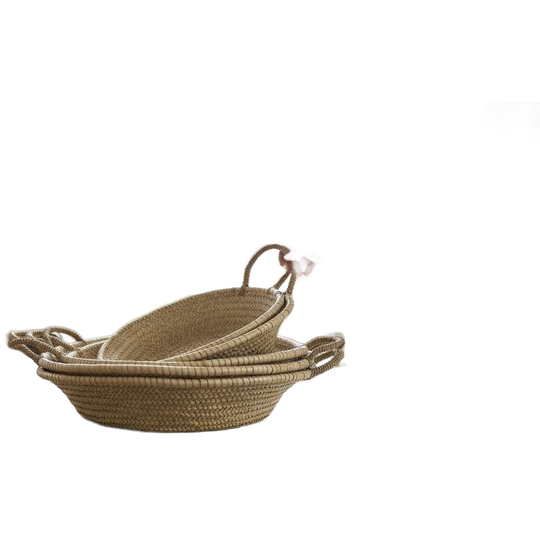 Set Van 4 Rotan Gevlochten Manden / Boho Decoratie 1