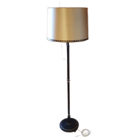 Klassiek - Vloerlamp - Staande Lamp - Met Leder Omkleed -1950