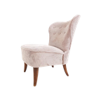Vintage Artifort Theo Ruth Cocktail Fauteuil | Roze Rib thumbnail 1