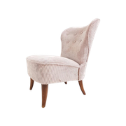 Vintage Artifort Theo Ruth Cocktail Fauteuil | Roze Rib