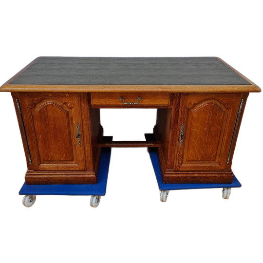 Vintage Antiek Bankiersbureau Houten Bureau Buro Thuiswerkplek 1 1