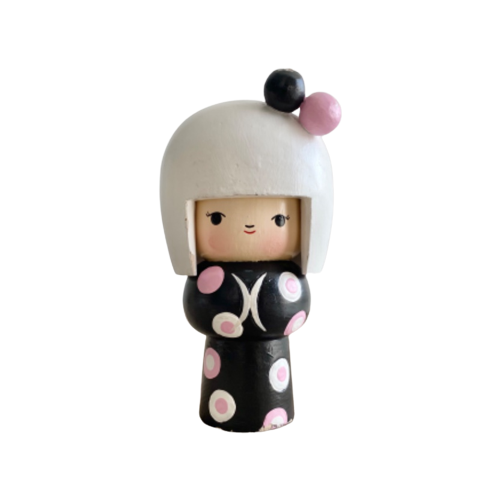 Grote Geschilderd Japanse Momiji Doll ~21Cm