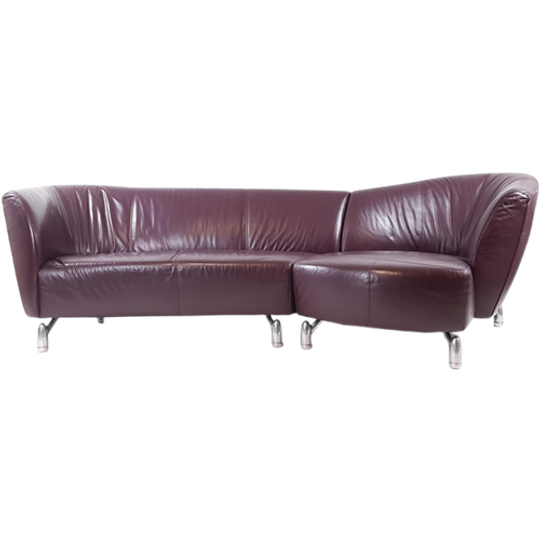 Leolux Pupilla Donker Paars Aubergine Leer 1