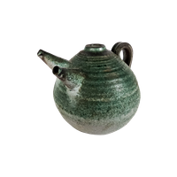 Olielampje - Keramiek - Potterie - Groen- Vintage - 1970's