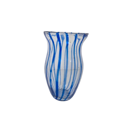 Italiaanse Handgemaakte Vaas Blauw. 1