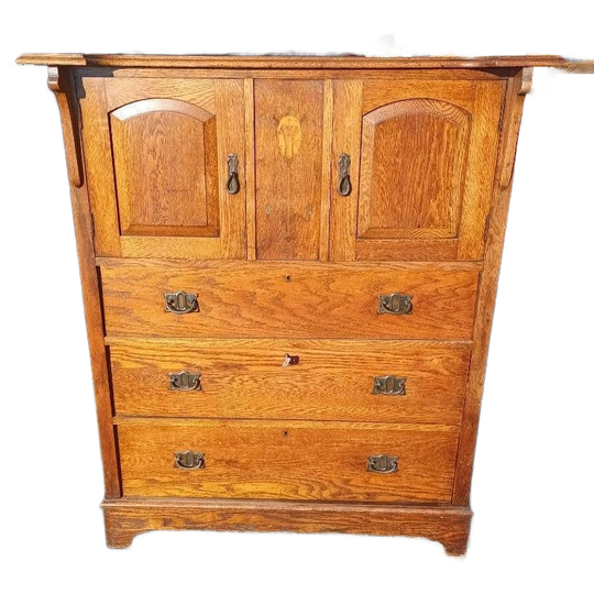 Antieke Eiken Ladekast Dressoir Uniek Model 1