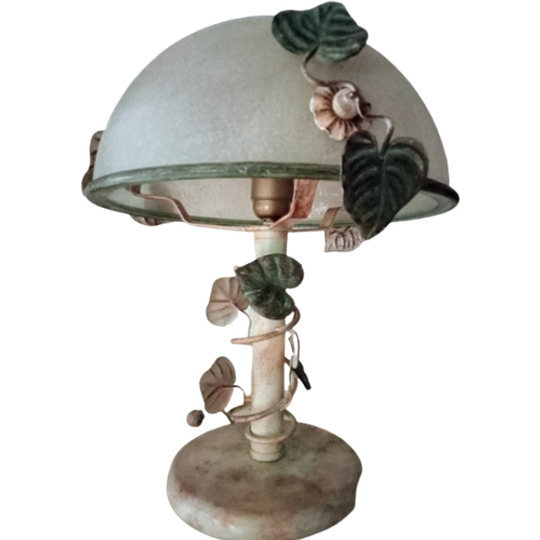 Paddenstoel Lamp Origineel Designer Herda Lamp Glas Herfst Mushroom Model Met Klimop 1