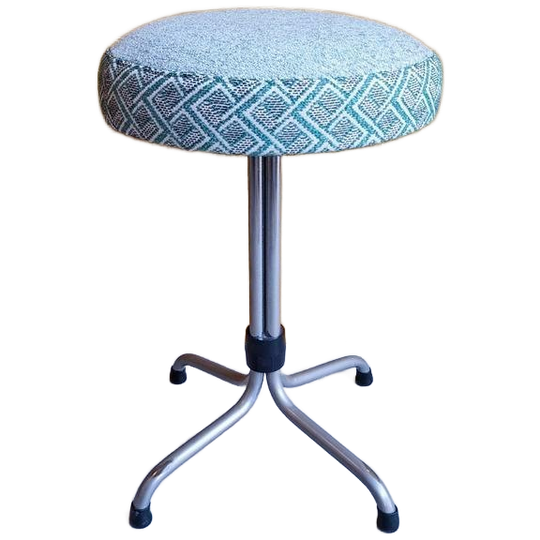 Unieke Vintage Brabantia Kruk, Nieuwe Stoffering, Krukje 1