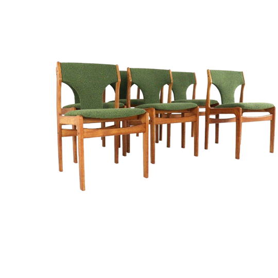 Set 6 Stoelen In De Stijl Van Erik Buch Vintage New Upholstered 1