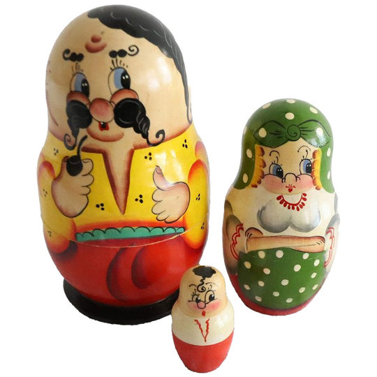 Set Van 3 Nestpoppen, Oekraïens Jaren '80 1