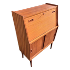 Vintage Secretaire, Klep Bureau, Schijftafel thumbnail 1