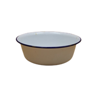 Emaille Schaal Wit Blauw
