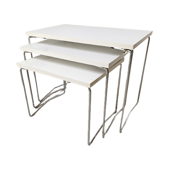 Brabantia Mimiset, Set Van 3 Vintage Bijzettafels 1