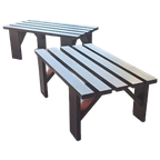 Vintage Houten Lattenbank Salontafel Bijzettafel, P/p/s thumbnail 1