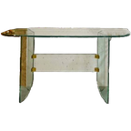 Vintage Glazen Sidetable Met Facet Geslepen Randen thumbnail 1