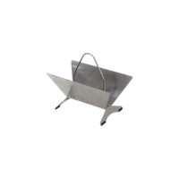 Brushed Steel Magazine Rack 1980S