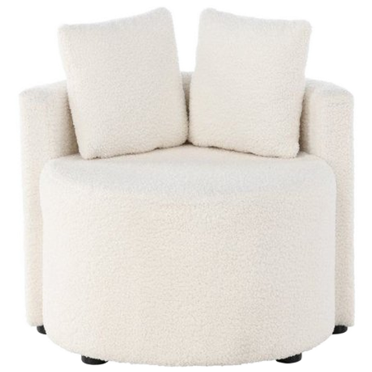 Voss Kinderfauteuil - Wit Teddy 1