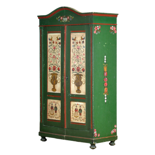 Duitse Hand-Beschilderde Kast, Anno 1803 1