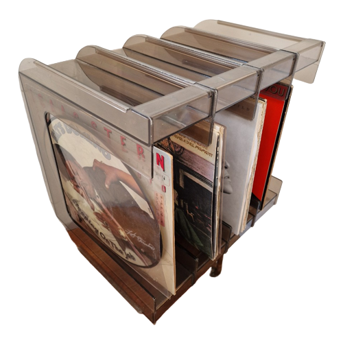 Vintage Zeldzame Platenhouder Vinylrek, Jaren 80