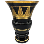 Zwarte Hyaliet Vaas Art Deco Rupel Boom Antwerpen thumbnail 1