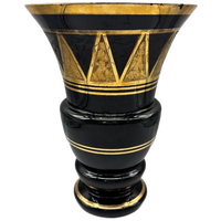 Zwarte Hyaliet Vaas Art Deco Rupel Boom Antwerpen