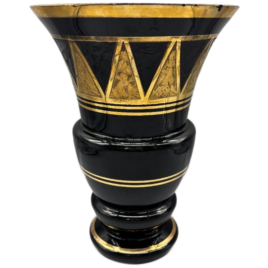 Zwarte Hyaliet Vaas Art Deco Rupel Boom Antwerpen 1