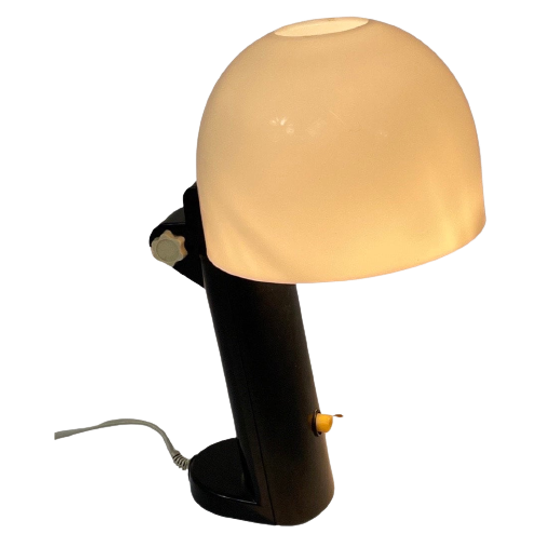 Fuder - Mushroom Table Lamp - Black Plastic Base And Adjustable White Acrylic Shade 1