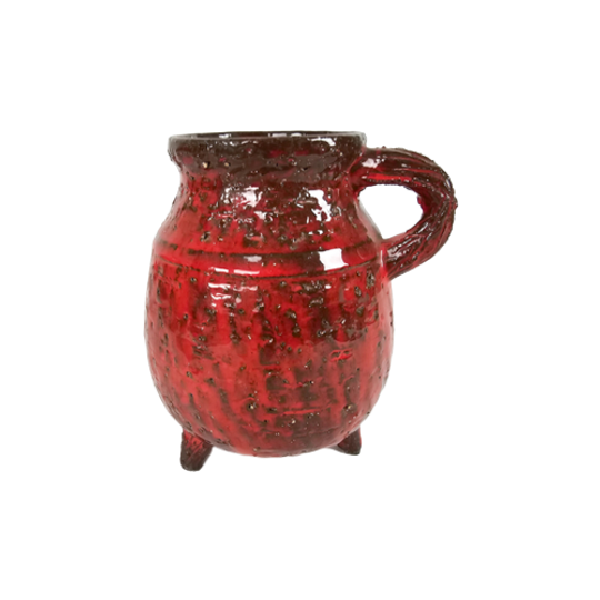 Keramiek - West Germany - Driepoot - Fat Lava - Rood - 70's 1