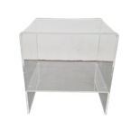 Vintage Design Nachtkastje Side Table Kristal Acryl Italy thumbnail 1