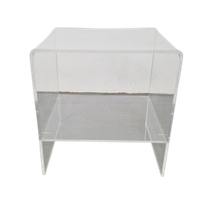 Vintage Design Nachtkastje Side Table Kristal Acryl Italy