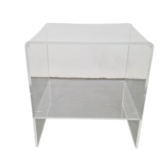 Vintage Design Nachtkastje Side Table Kristal Acryl Italy 1