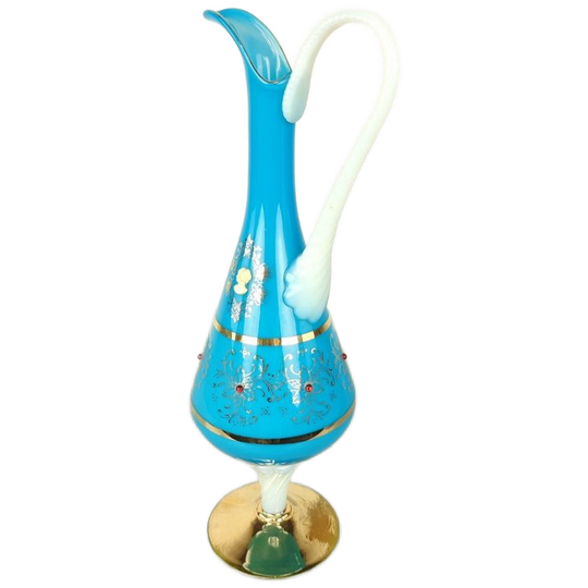 Grote Blauwe Opaline Vaas 1