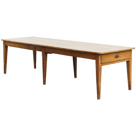 Zeer Grote En Karaktervolle Antieke Eikenhouten Xxl Eettafel Voor 8 Tot 10 Personen 1