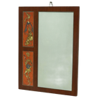 Mid-century Teak And Ceramic Mirror By Atelier Pinson 1960s thumbnail 1